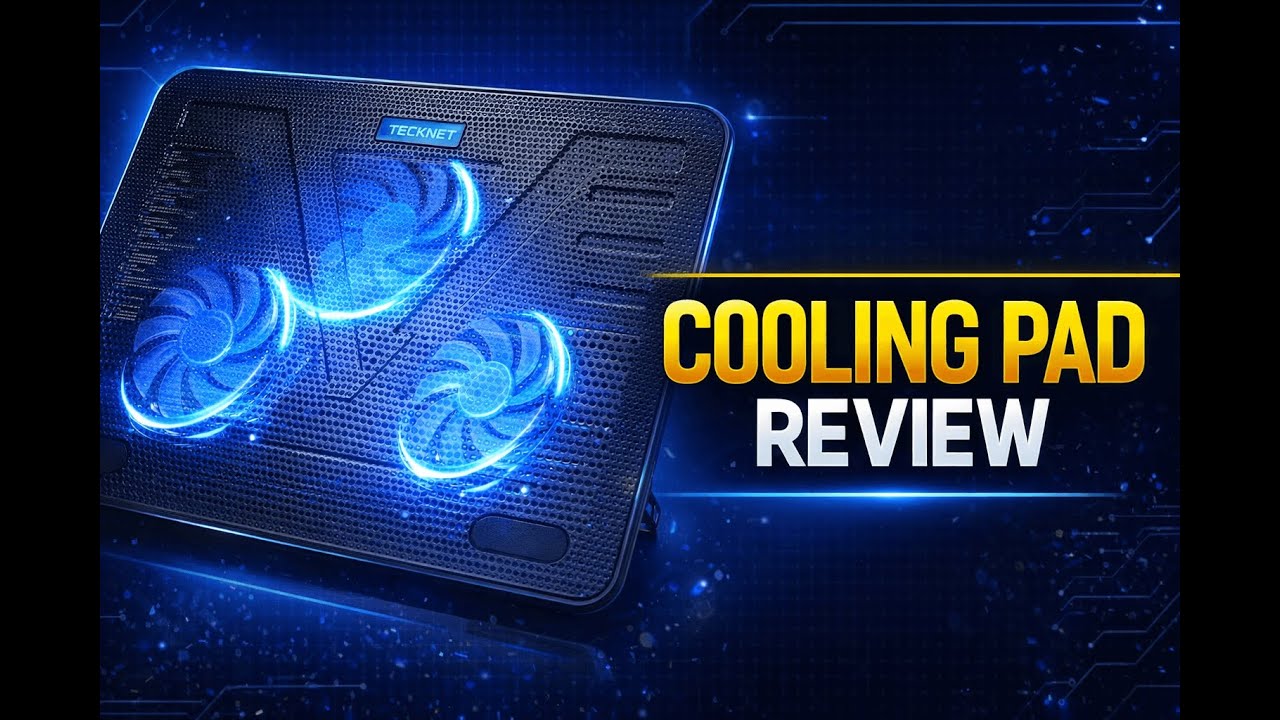 Review - TECKNET Laptop Cooling Pad, Portable Slim Quiet USB Powered Laptop Notebook Cool