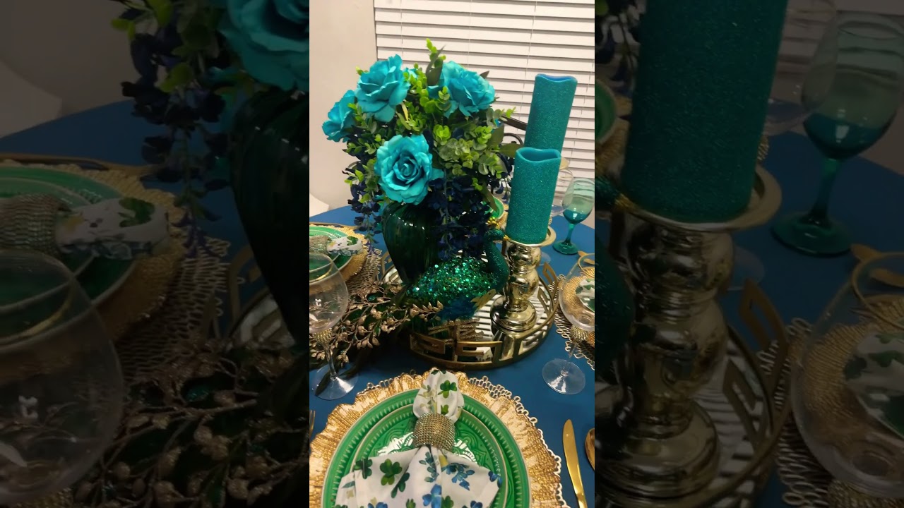 New Elegant And Glam Peacock Tablescape | Tablescape Ideas 2023 