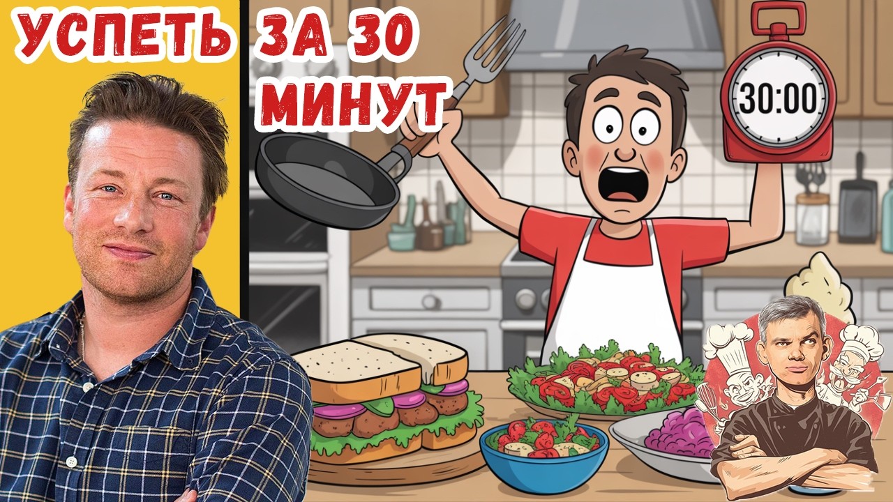 4 блюда за 30 минут по Джейми Оливеру?! Проверяю, реально ли это дома