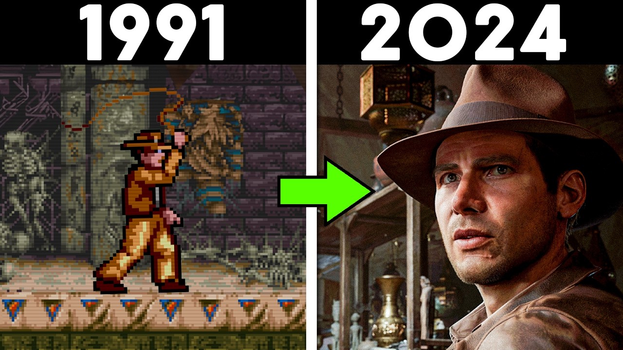 Evolução INCRÍVEL do INDIANA JONES nos GAMES