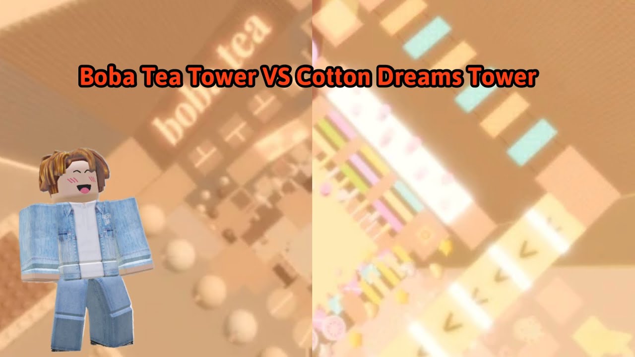 Boba Tea Tower & Cotton Dreams Tower on Roblox!
