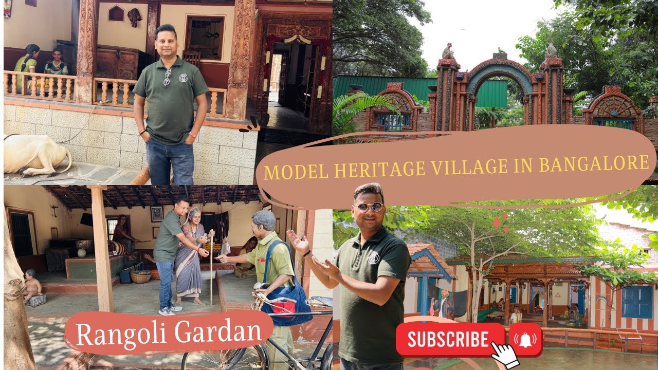 Rangoli Gardan | A Model Village In Bangalore | @ManojFamilyvlogs87 #model #villagelife #vlog😍