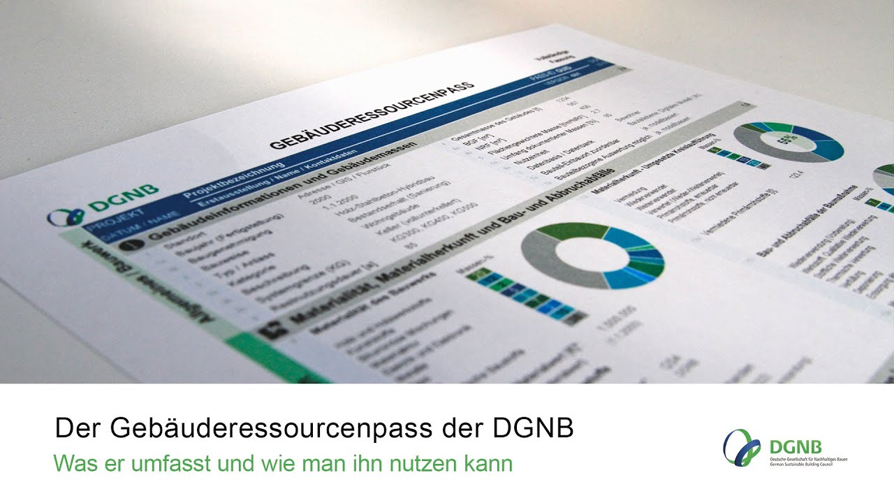 Geb&auml;uderessourcenpass der DGNB &ndash; was er umfasst und wie man ihn nutzen kann