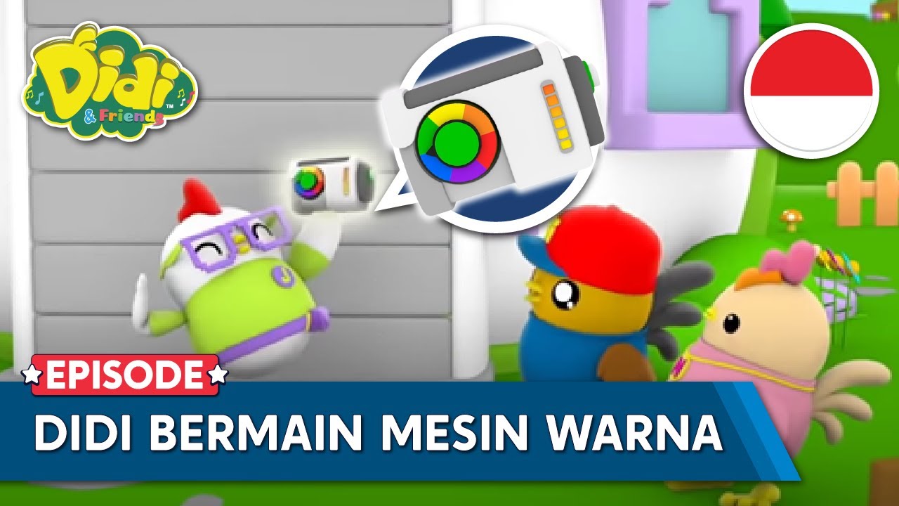 Didi Bermain Mesin Warna | Lagu Anak-Anak Indonesia | Didi & Friends Bahasa Indonesia