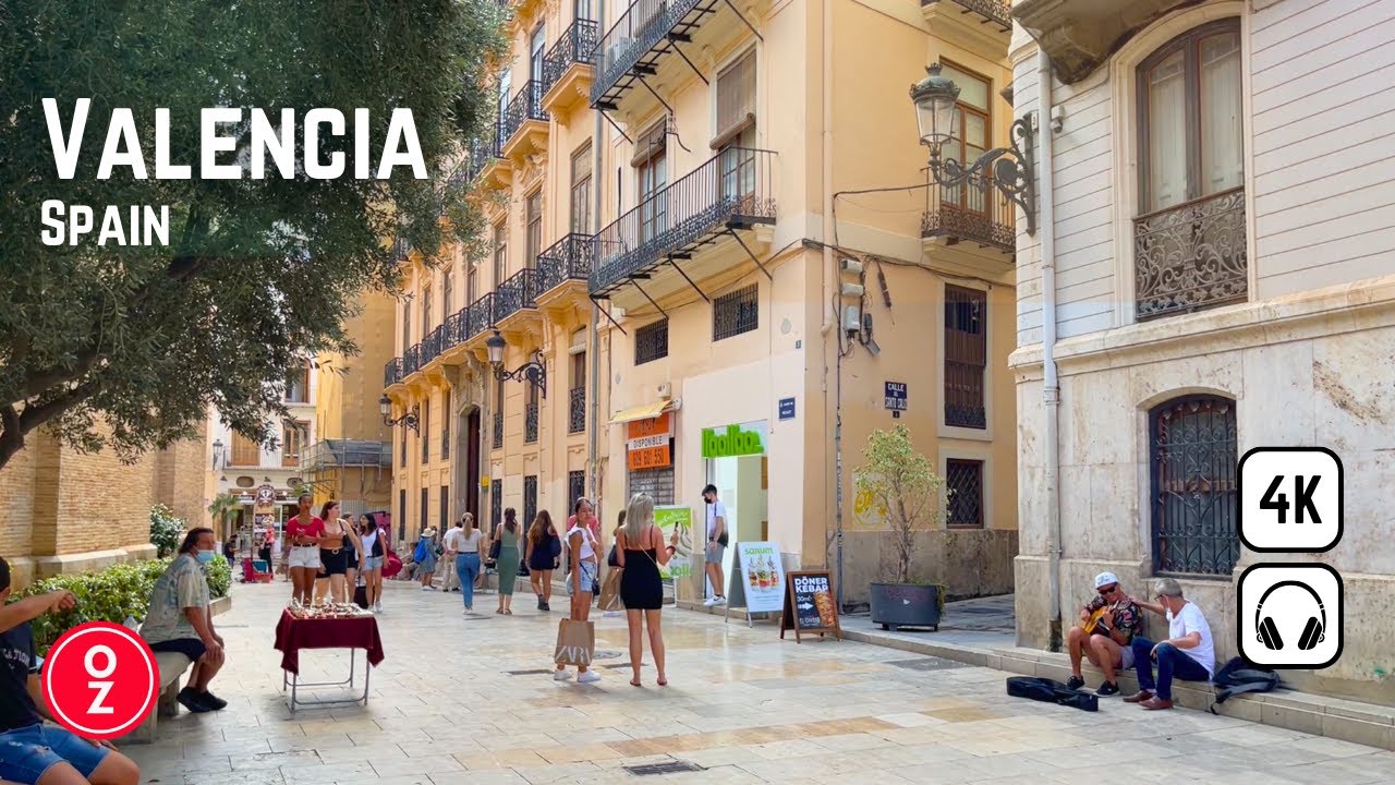 VALENCIA - Spain 🇪🇸 4K Walking Tour | Summer Feeling in the City Center ☀️