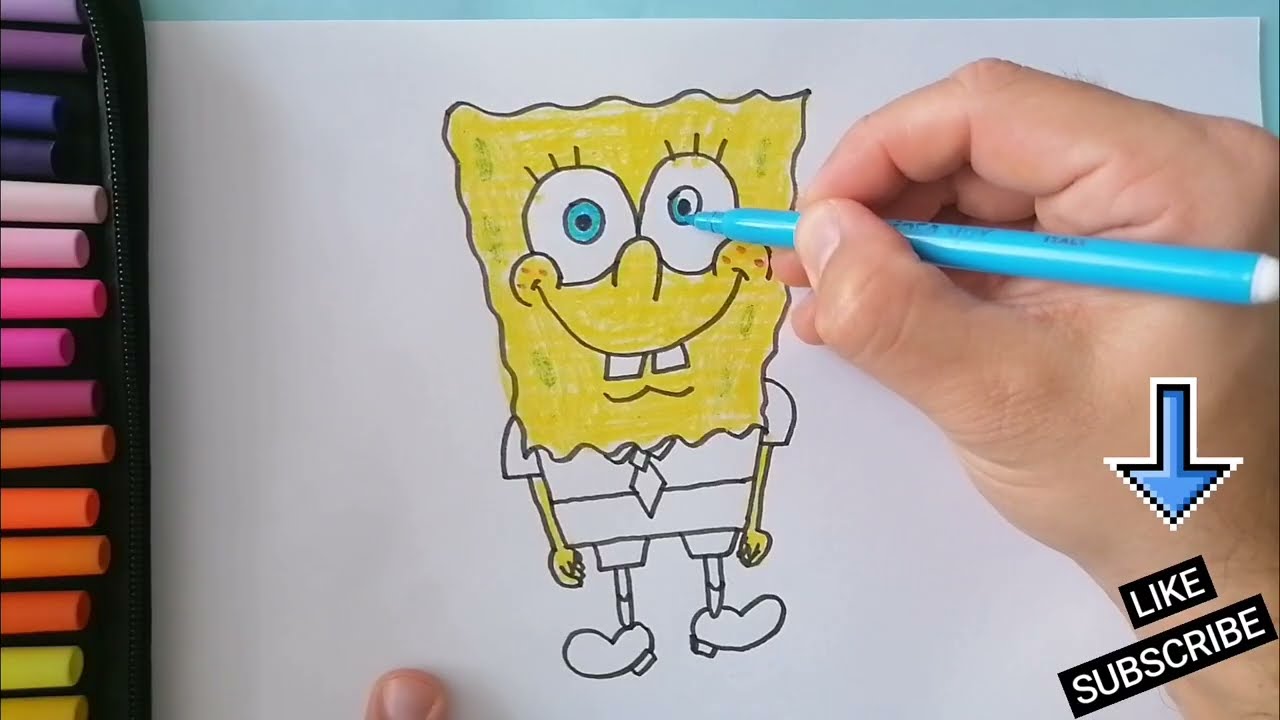 Adım Adım Sünger Bob Çizimi 🧽 | How to Draw SpongeBob SquarePants Step by Step