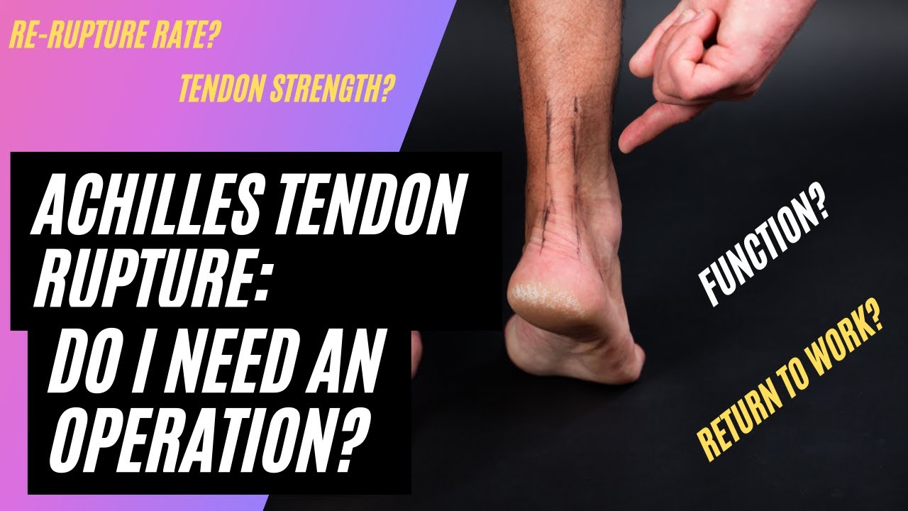 Achilles Tendon Rupture Surgery: Re-rupture Rate, Tendon Strength, Function & Return To Work?