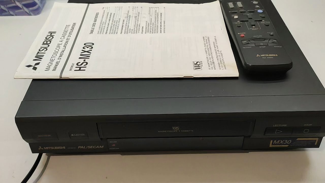 Réparation magnétoscope VHS Mitsubishi HS-MX30 de 1995 : courroies fondu au programme !