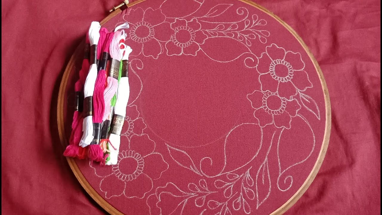 Cushion Cover Design Embroidery Tutorial Class-24,হাতের সেলাই করা কুশন/পিলো/ঠেবিল ক্লথ/সোফা কভার