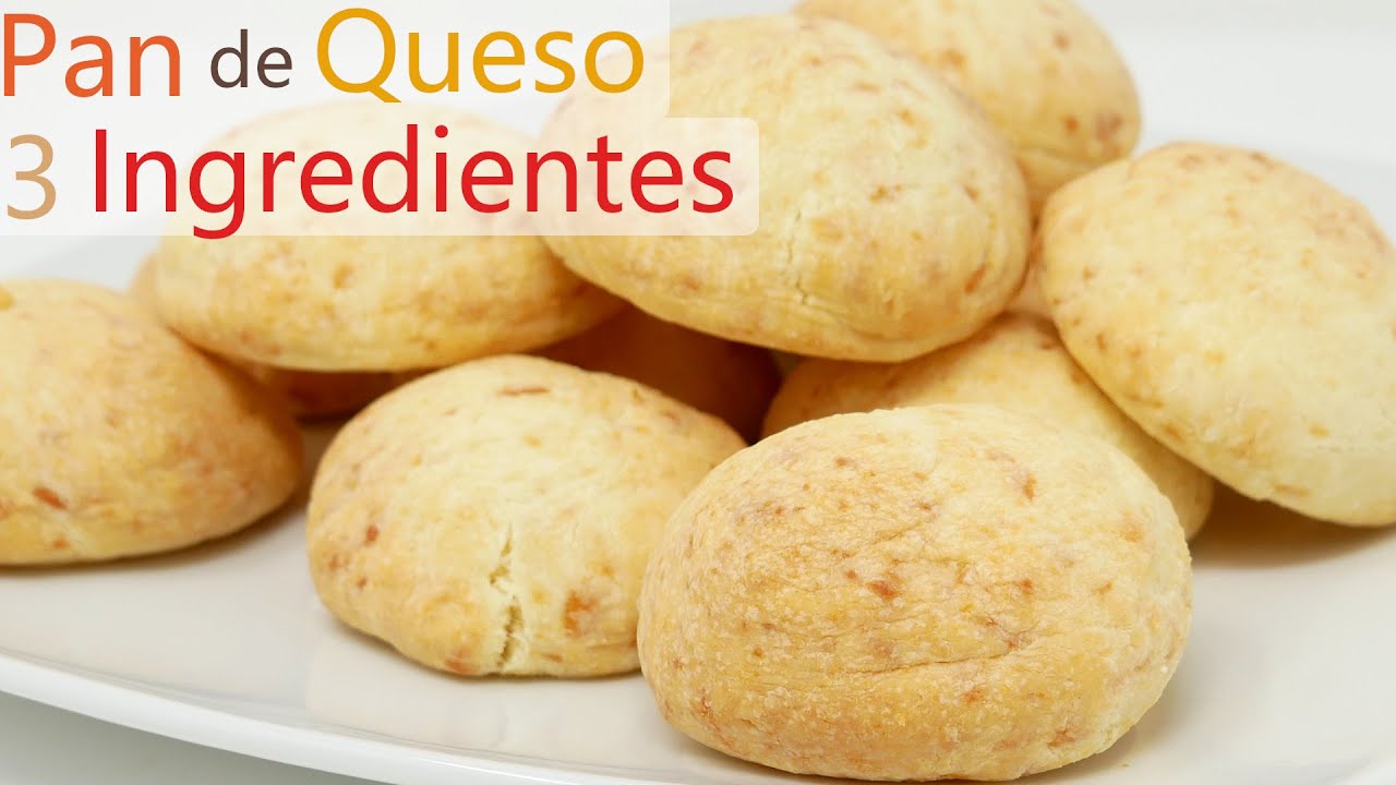 PAN de QUESO con solo 3 INGREDIENTES (SIN GLUTEN,SIN HARINA, SIN HUEVO, SIN ACEITE)😍🧀🥖