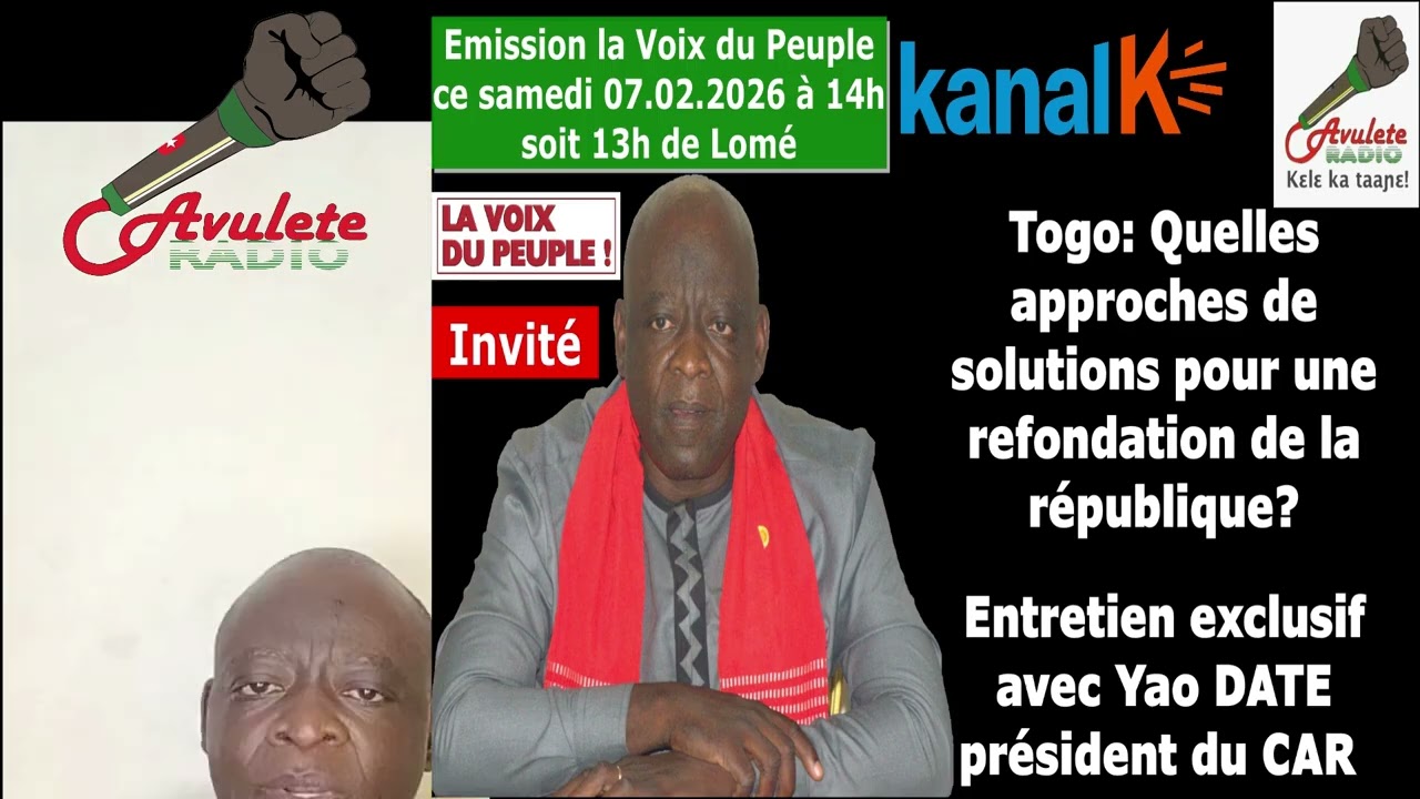 Yao DATE du CAR propose une solution de sortie de crise politique au Togo