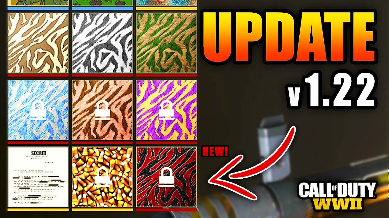 COD WW2 UPDATE 1.22 -  Zombies Master Prestige Rewards, Orders/Contracts Glitch Fixed and more!