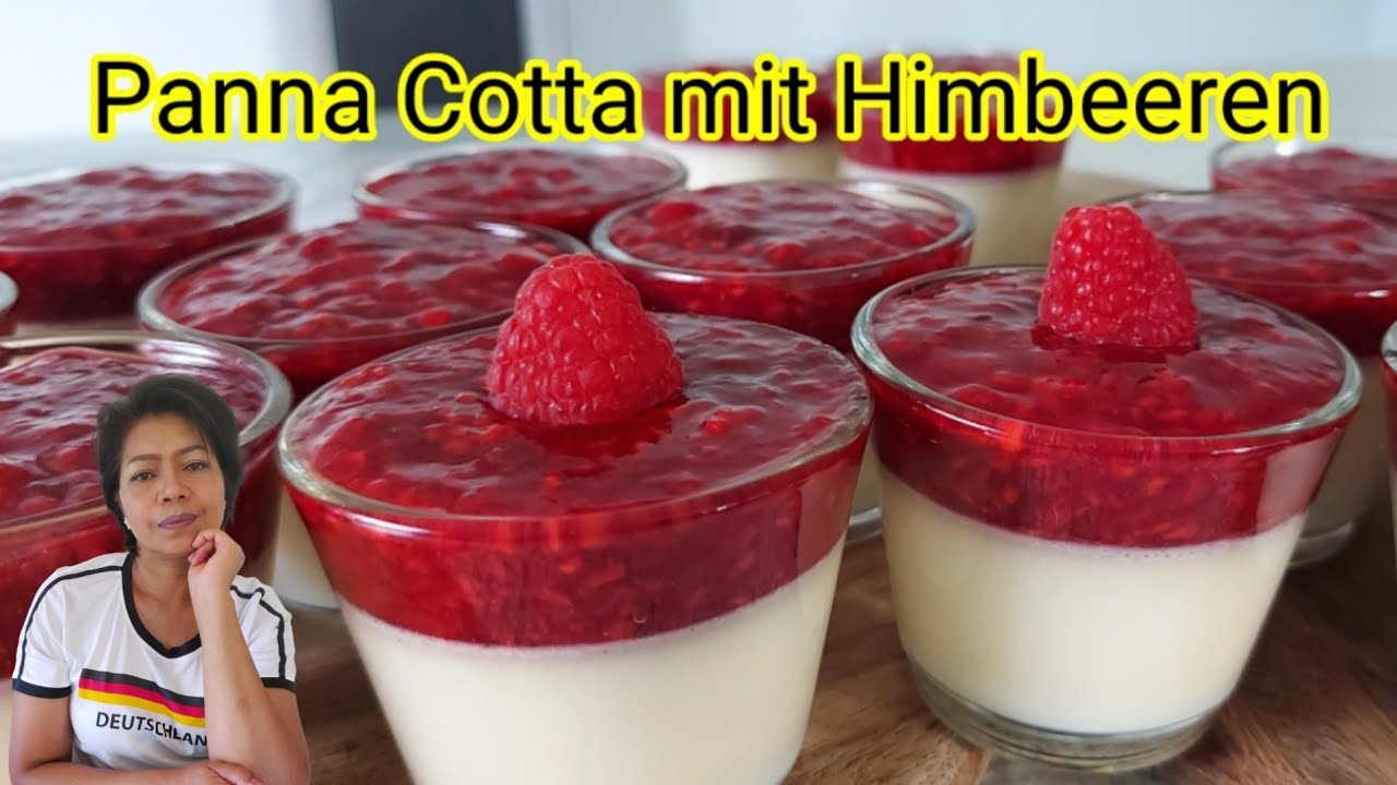 Panna Cotta mit Himbeeren
