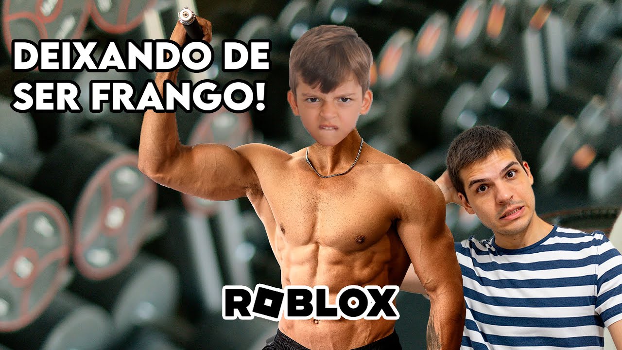 Meu amigo me levou para malhar no Roblox e fiquei bombado! - Strongman Simulator