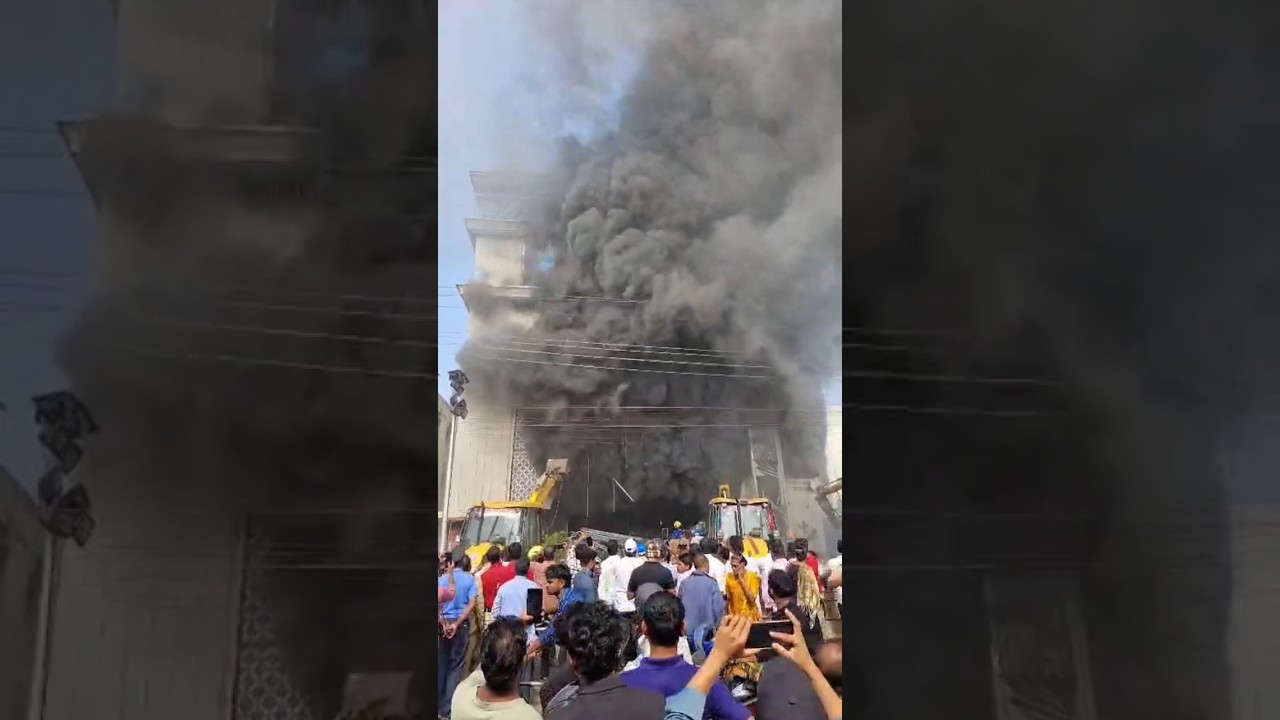 South India shopping mall fire accident in srikakulam  #fire