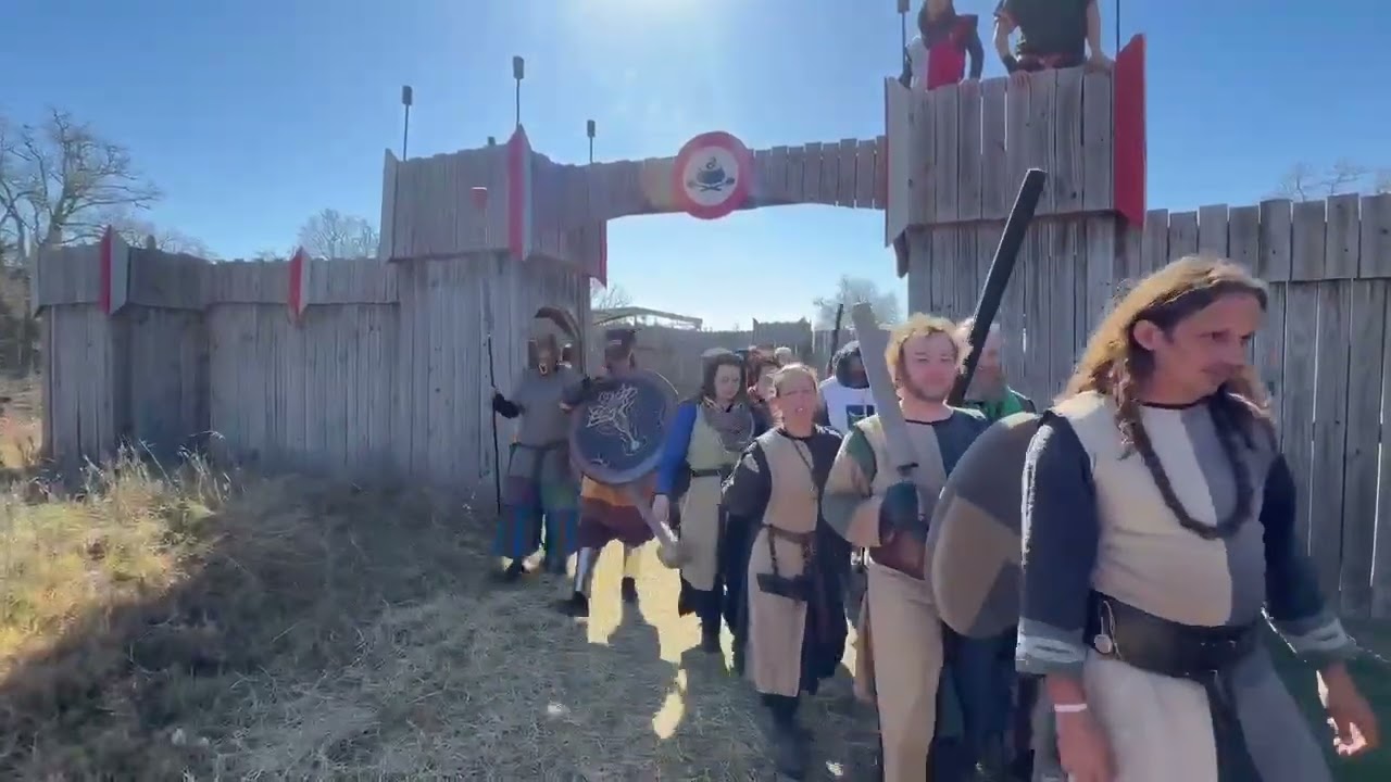 Foam fighting video 070: Castle Entrance 