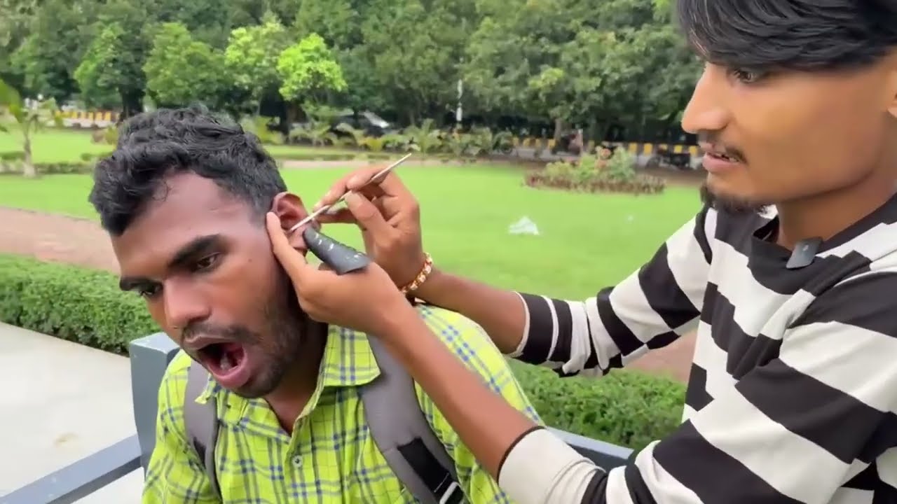 INSANE Ear Cleaning in Peaceful Garden 🌿| Super Satisfying Deep Clean ASMR | Barber Relaxation Magic