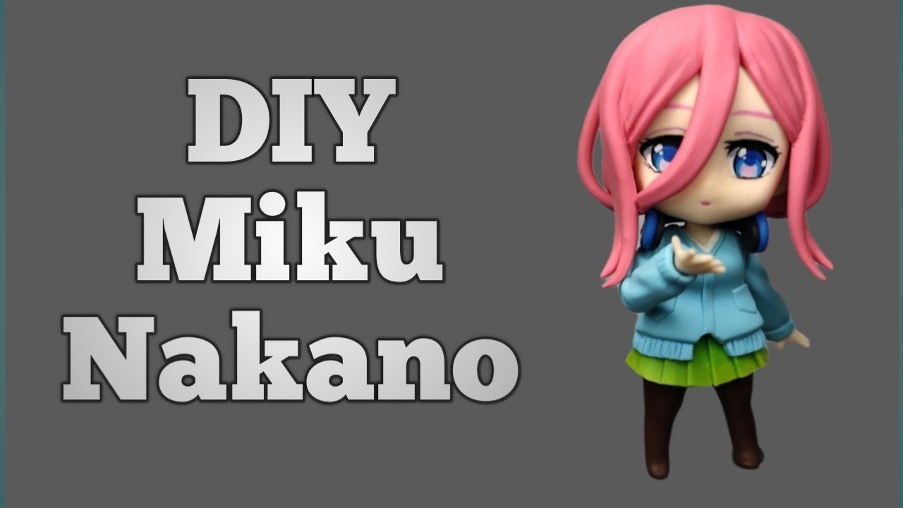 06]How to make Miku Nakano chibi clay figure | DIY anime action figure | Polymer Clay/ADC Tutorial