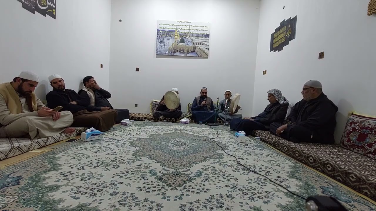 جلسة ذكر مباركة بحضور احباب الشيخ حاتم الرفاعي حفظه الله ورعاة مع المداح احمد البدراني 