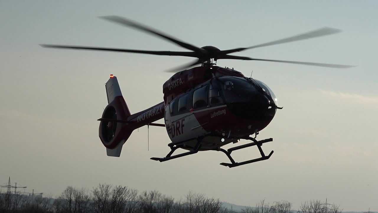 Erstmalig: Allererster ITH mit 5-Blattrotor D-HXFA + ITH Christoph 51 D-HDSG DRF Stuttgart 7.3.21