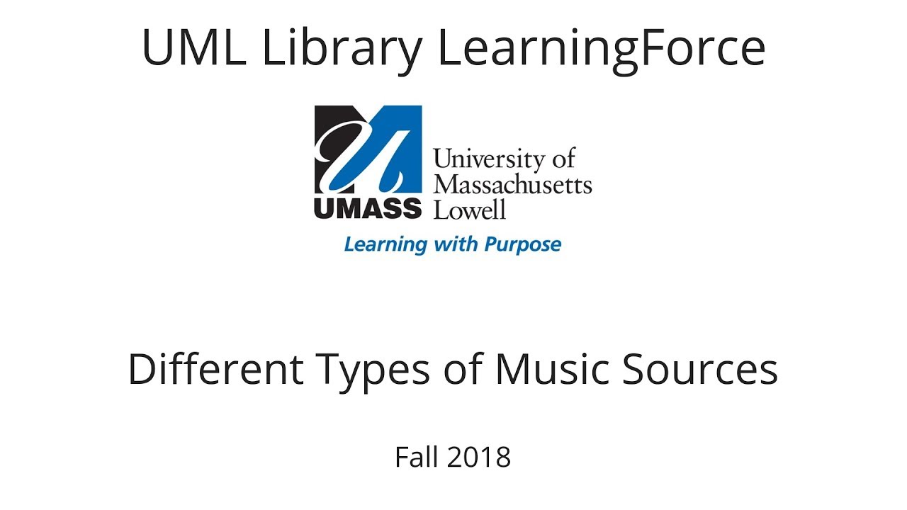 Different Types of Sources for Music Research