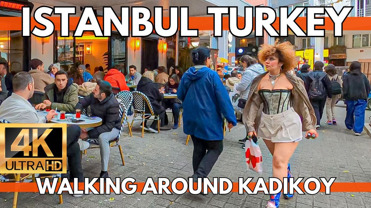ISTANBUL TURKEY CITY CENTER 4K WALKING TOUR KADIKOY BAZAAR BUSY DAY,SHOPS,STREET FOODS,RESTAURANTS