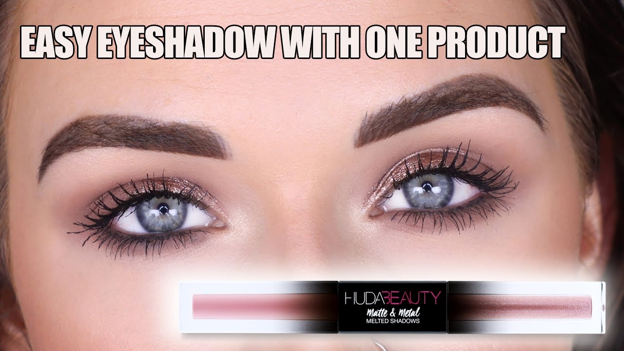 Huda Beauty Matte & Metal Liquid Eyeshadow | EASY Eyeshadow Using Only One Product!