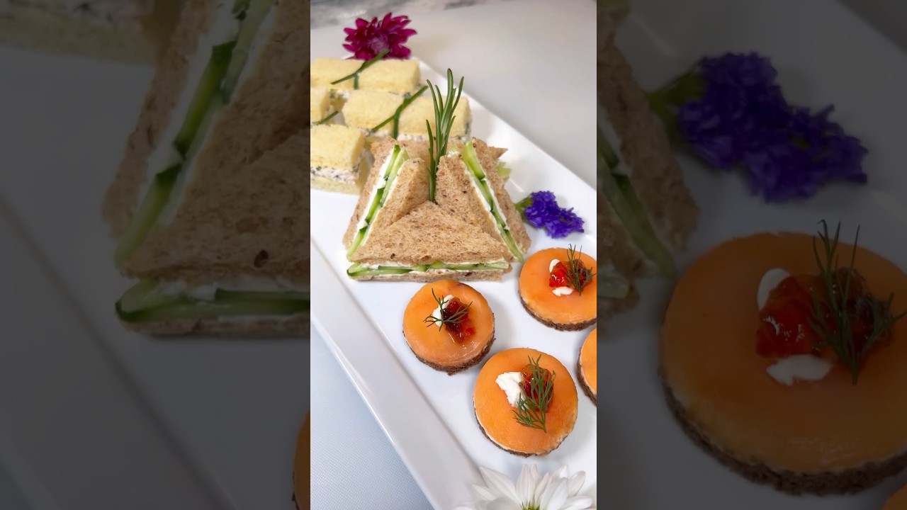 Tea Sandwiches 🥪 #summerrecipes #teasandwiches #teatime