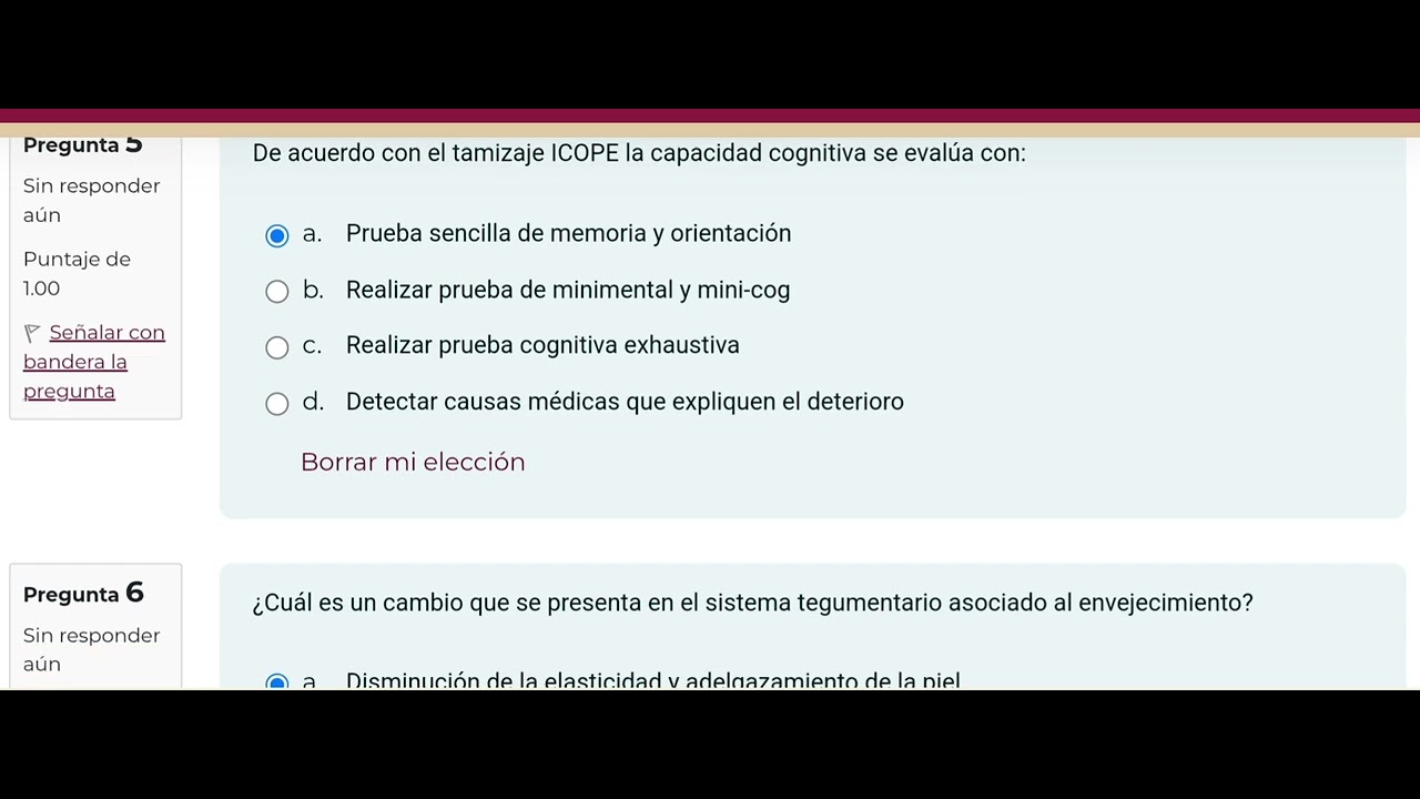 M&Oacute;DULO 2. Cuidados Geri&aacute;tricos y de Personas con Discapacidad y Proceso Enfermero-Examen 1