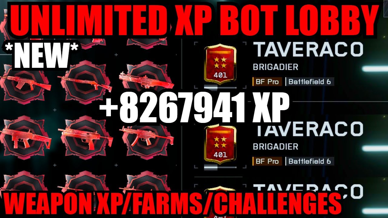 *NEW* UNLIMITED XP BOT LOBBY GLITCH BF6! WEAPON XP FARM/UNLOCKS! BF6 GLITCHES! BATTLEFIELD 6 GLITCH