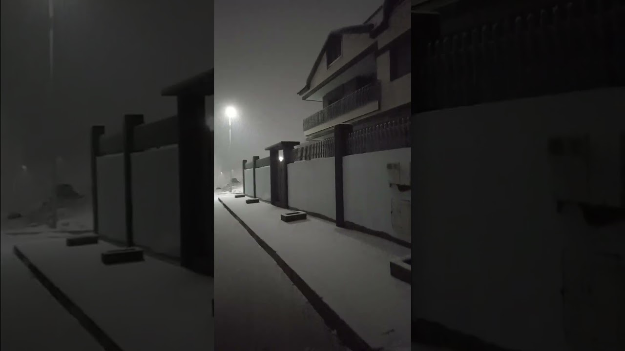 جولة ف صغيره ف هاد التلج المتساقط  الروعة والجمال 