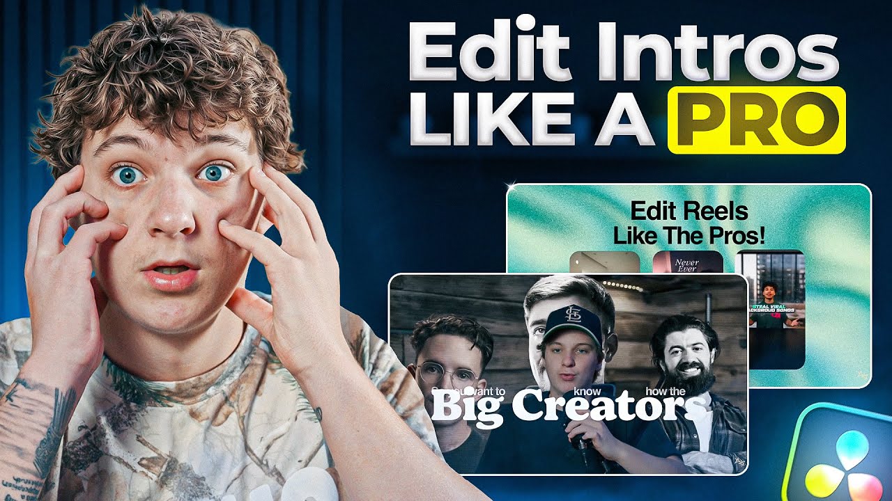 Как создавать заставки для YouTube, которые привлекут внимание зрителей за 3 секунды | DaVinci Re...
