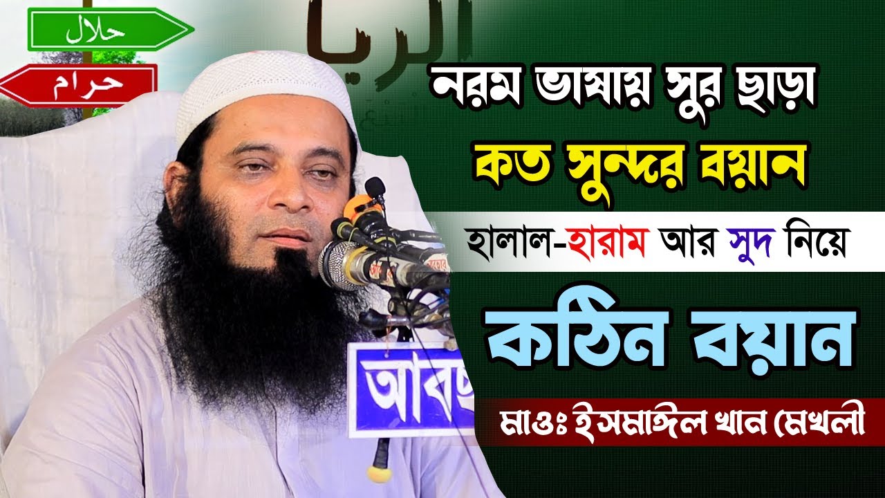 হালাল ও হারাম এবং সুদ নিয়ে এই বছরের সেরা বয়ান | Allama Ismail khan Mekholi | মাওঃ ইসমাঈল খান মেখলী
