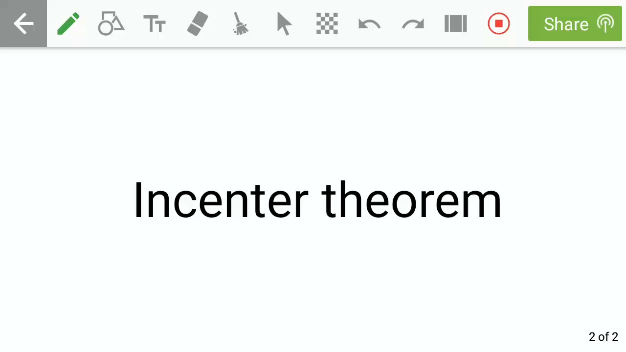 Incenter properties of triangle