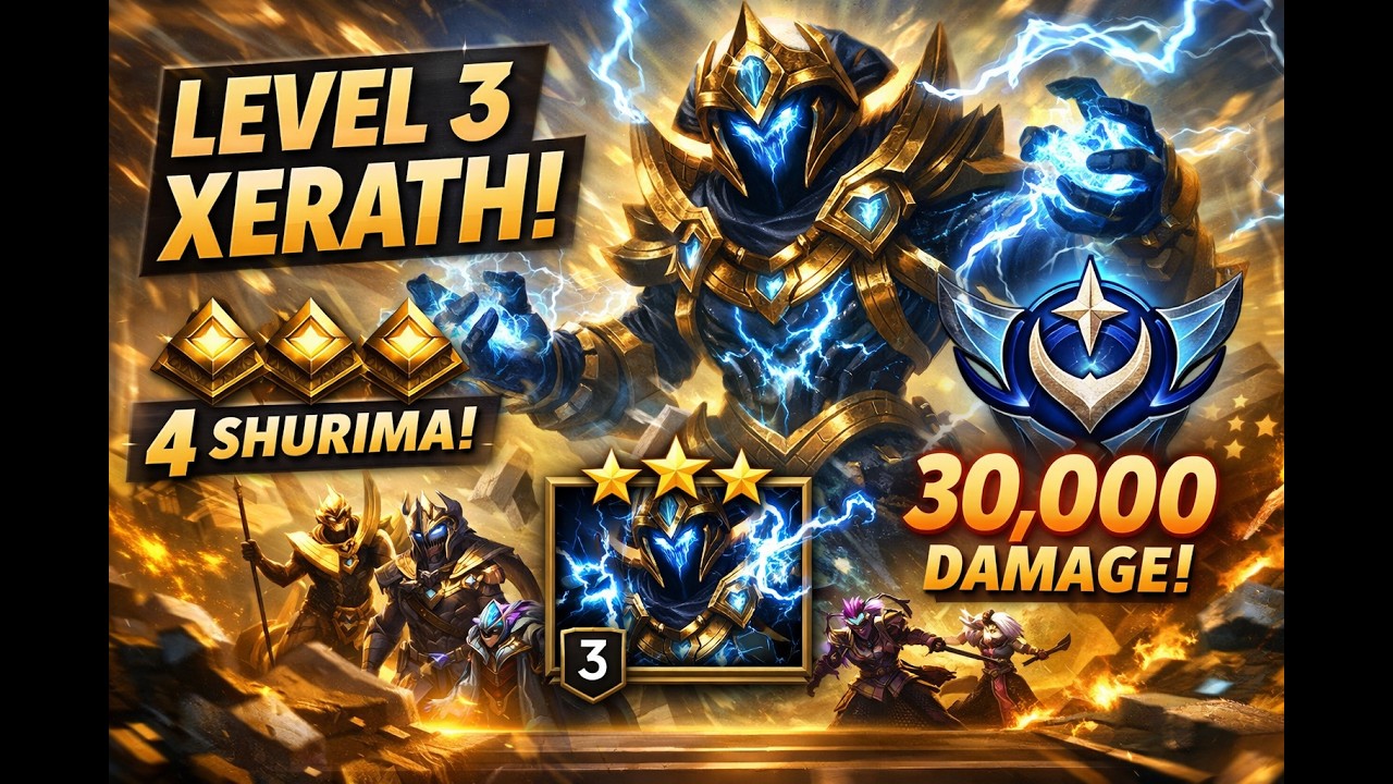 XERATH 3⭐ DESTROYS LOBBY! | 4 SHURIMA + TARGON | 30K DAMAGE