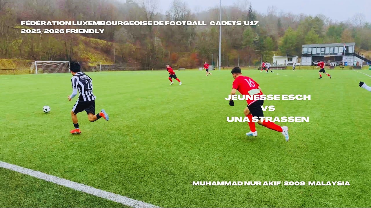 (22.02.2026) Muhammad Nur Akif | 16 | Personal Highlights l Jeunesse Esch U17 - UNA Strassen