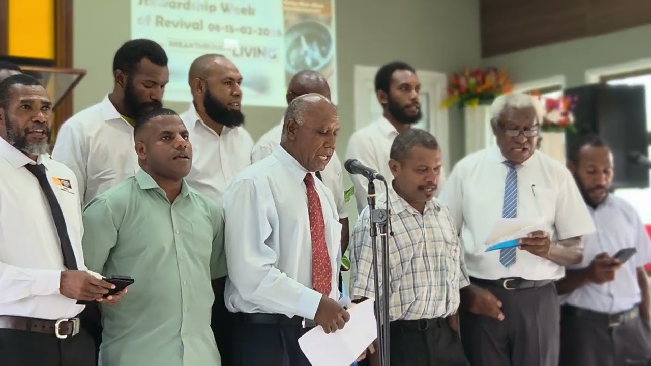 Male Choir by Adventist Men from Jomba Seventh-Day Adventist church - Madang 