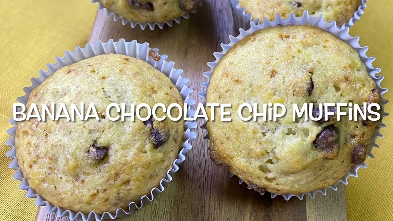 A very moist banana chocolate chip muffins recipe