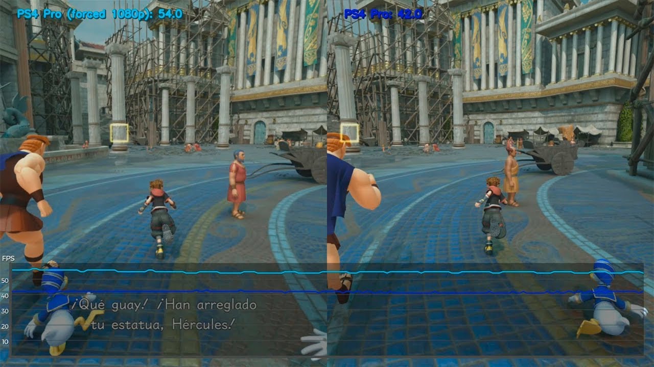Kingdom Hearts 3 | PS4 Pro 1080p vs 4K (1440p) | Framerate Test | FPS Comparison