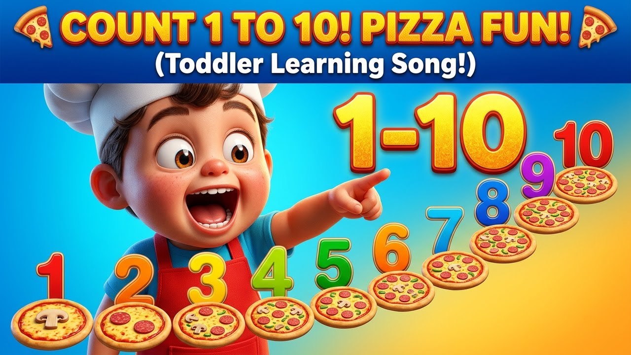 Pizza Counting Song 🍕 | Learn Numbers 1–10 for Toddlers | Fun Kids Nursery Rhyme #nurseryrhymes