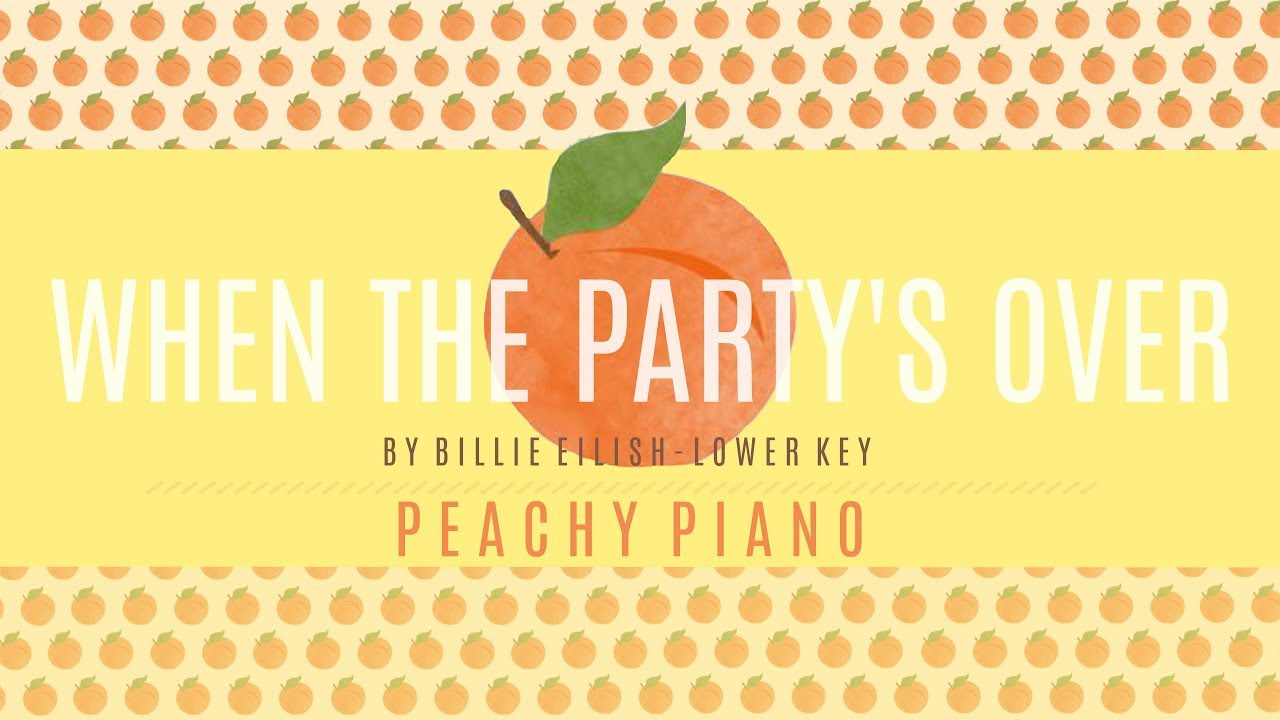 When The Party's Over - Billie Eilish (Lower Key) | Piano Backing Track