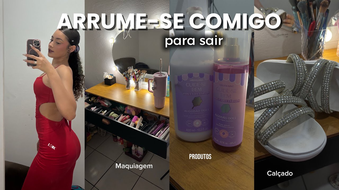 ARRUME-SE COMIGO PRA SAIR🩷🎀/ cabelo, look, maquiagem…