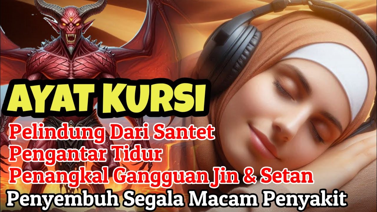 Ayat Kursi Penenang Hati & Pikiran | Bacaan Penangkal Jin dan Setan Sebelum Tidur