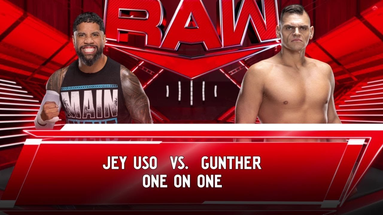 Jey Uso vs Gunther | WWE RAW Full Match | WWE 2K24