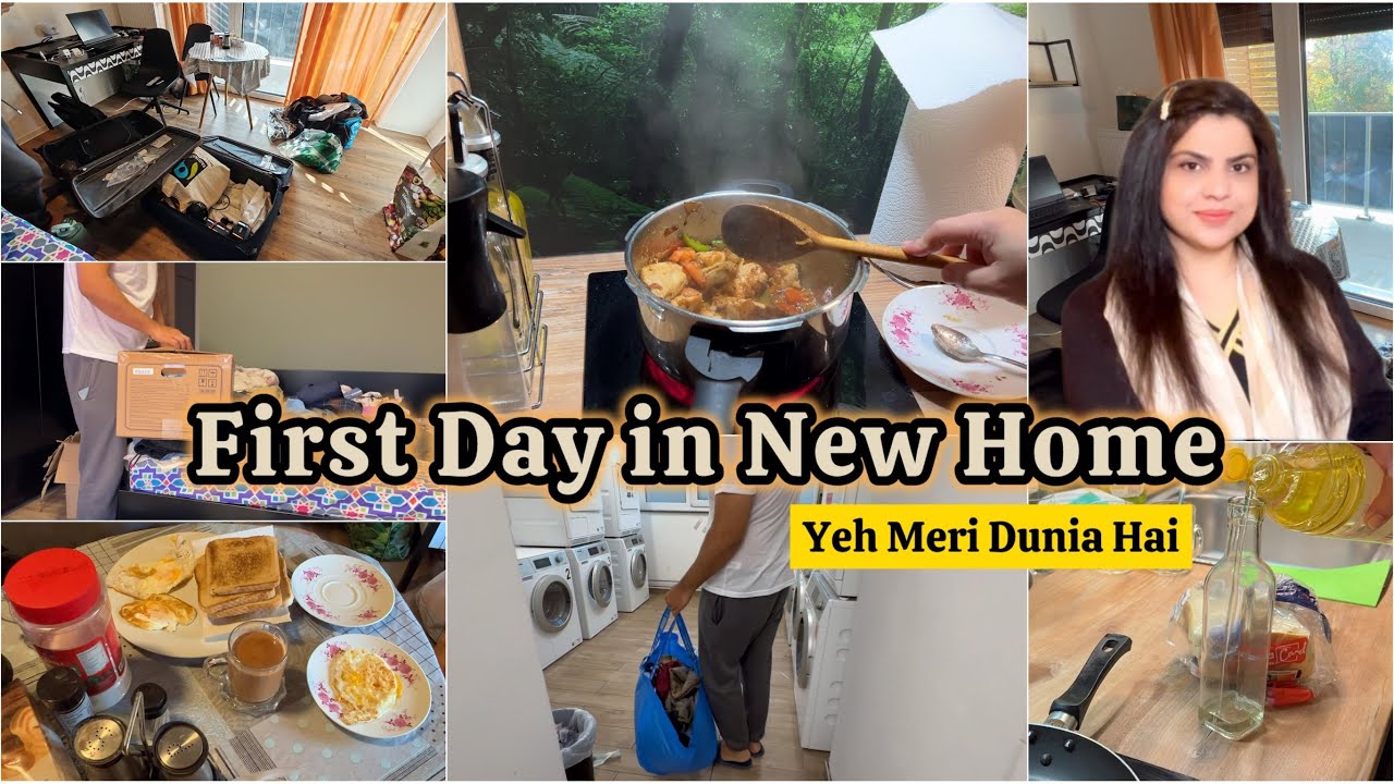New Ghar Mein First Day 💐 Our New Life in Germany 🇩🇪 Kuch Baton ke Jawab !! Sakon is Must