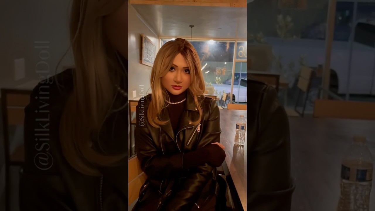 Crossdresser in Public Enjoying a Drink #Femalemask #mtf #trans