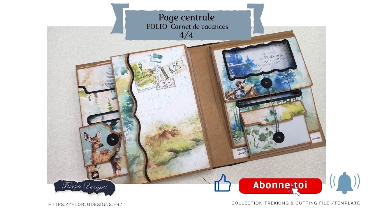 Mon carnet de Vacances : Page centrale 4/4 #scrapbooking #svg #scrap #scrapbook #tutoscrapbooking