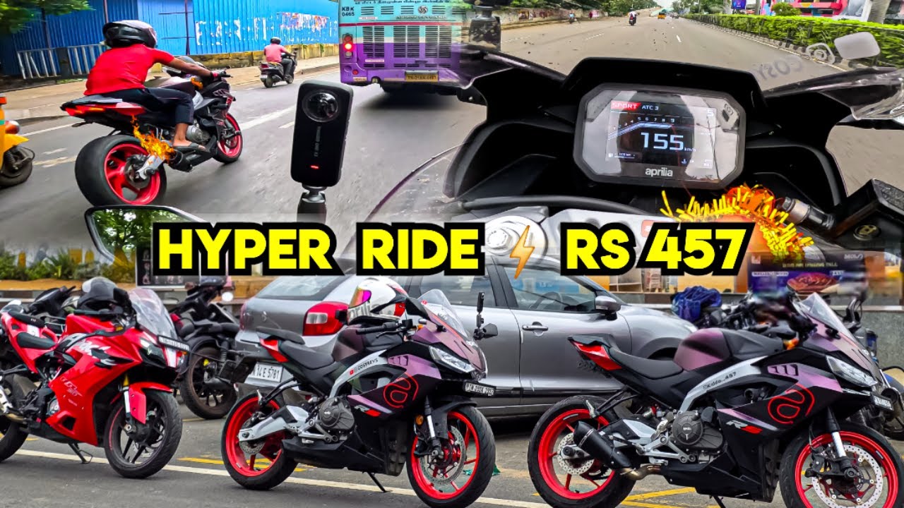 2 Aprilia RS 457s Go Crazy! 🚀 Hyper Ride to Besant Nagar Beach
