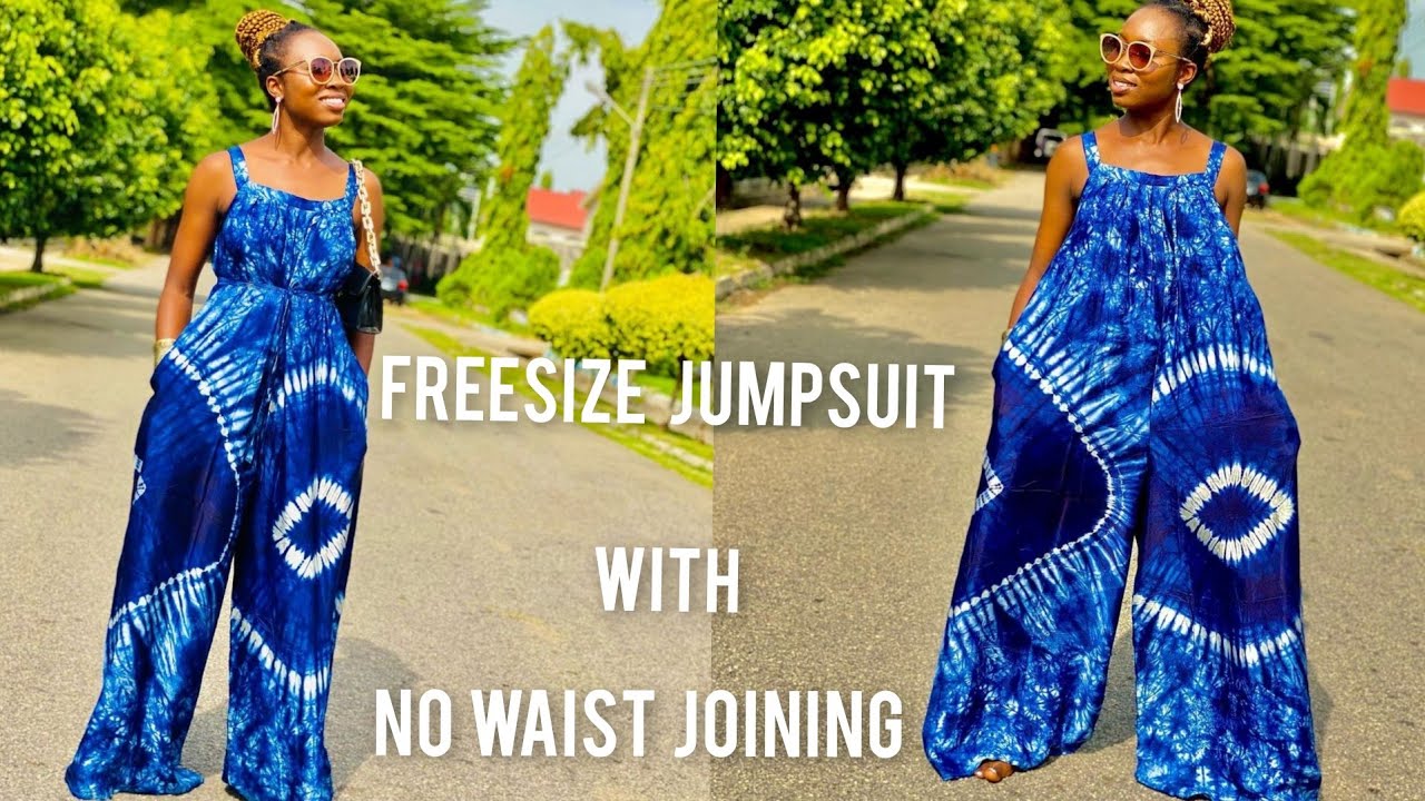 How to Make a BOHO JUMPSUIT // PALAZZO JUMPSUIT // Free Size Jumpsuit // No joining / Summer outfit