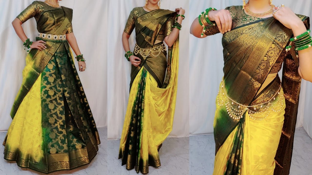DRAPE YOUR SILK SAREE IN 4 DIFFERENT STYLES|ONE SAREE IN FOUR STYLE'S|BEGINNER'S DRAPING TUTORIAL
